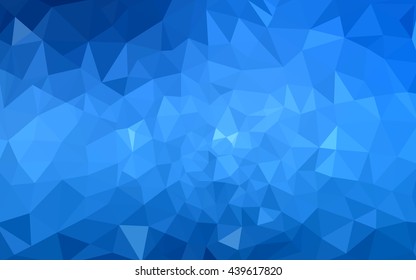 Blue polygonal illustration, which consist of triangles. Geometric background in Origami style with gradient. Triangular design for your business.