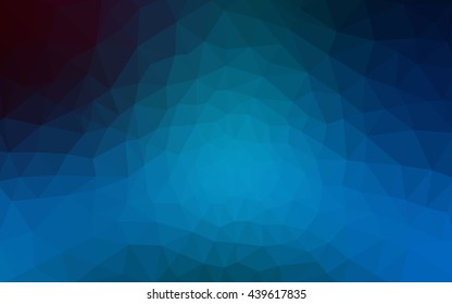 Blue polygonal illustration, which consist of triangles. Geometric background in Origami style with gradient. Triangular design for your business.