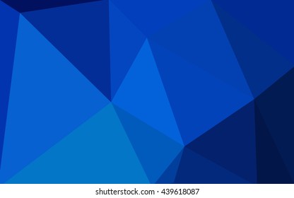 Blue polygonal illustration, which consist of triangles. Geometric background in Origami style with gradient. Triangular design for your business.