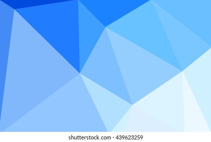 Blue polygonal illustration, which consist of triangles. Geometric background in Origami style with gradient. Triangular design for your business.