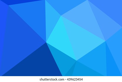 Blue polygonal illustration, which consist of triangles. Geometric background in Origami style with gradient. Triangular design for your business.