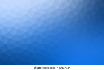 Blue polygonal illustration, which consist of triangles. Geometric background in Origami style with gradient. Triangular design for your business.