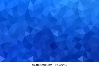 Blue polygonal illustration, which consist of triangles. Geometric background in Origami style with gradient. Triangular design for your business.