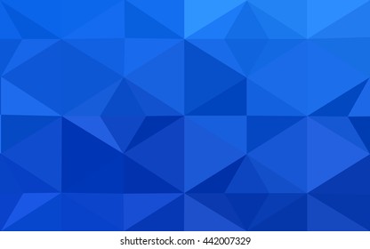 Blue polygonal illustration, which consist of triangles. Geometric background in Origami style with gradient. Triangular design for your business.