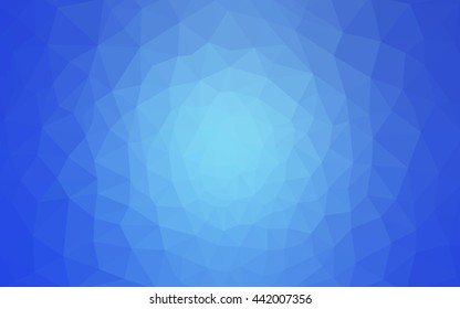 Blue polygonal illustration, which consist of triangles. Geometric background in Origami style with gradient. Triangular design for your business.