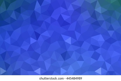 Blue polygonal illustration, which consist of triangles. Geometric background in Origami style with gradient. Triangular design for your business.