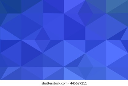 Blue polygonal illustration, which consist of triangles. 