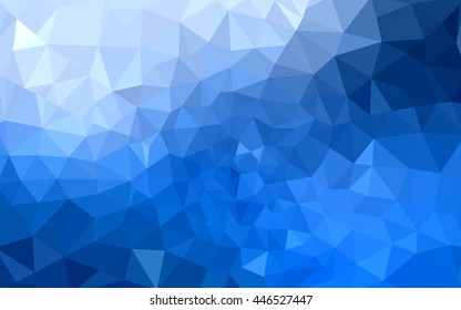Blue polygonal illustration, which consist of triangles. Geometric background in Origami style with gradient. Triangular design for your business.