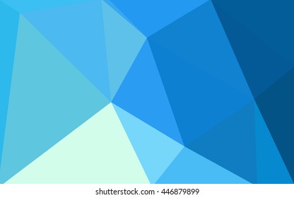 Blue polygonal illustration, which consist of triangles. Geometric background in Origami style with gradient. Triangular design for your business.