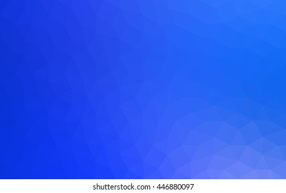 Blue polygonal illustration, which consist of triangles. Geometric background in Origami style with gradient. Triangular design for your business.