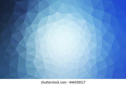 Blue polygonal illustration, which consist of triangles. Geometric background in Origami style with gradient. Triangular design for your business.