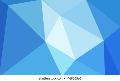 Blue polygonal illustration, which consist of triangles. Geometric background in Origami style with gradient. Triangular design for your business.