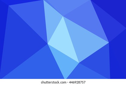 Blue polygonal illustration, which consist of triangles. Geometric background in Origami style with gradient. Triangular design for your business.