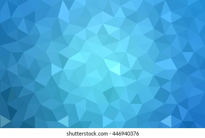 Blue polygonal illustration, which consist of triangles. Geometric background in Origami style with gradient. Triangular design for your business.