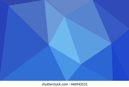 Blue polygonal illustration, which consist of triangles. Geometric background in Origami style with gradient. Triangular design for your business.