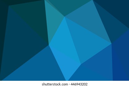 Blue polygonal illustration, which consist of triangles. Geometric background in Origami style with gradient. Triangular design for your business.