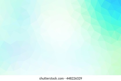 Blue polygonal illustration, which consist of triangles. Geometric background in Origami style with gradient. Triangular design for your business.