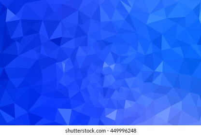 Blue polygonal illustration, which consist of triangles. Geometric background in Origami style with gradient. Triangular design for your business.