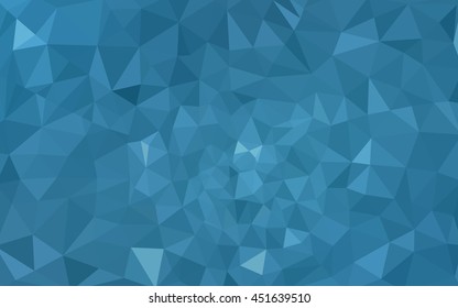 Blue polygonal illustration, which consist of triangles. Geometric background in Origami style with gradient. Triangular design for your business.