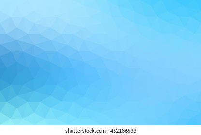Blue polygonal illustration, which consist of triangles. 
