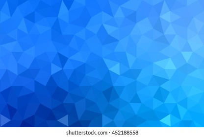 Blue polygonal illustration, which consist of triangles. 