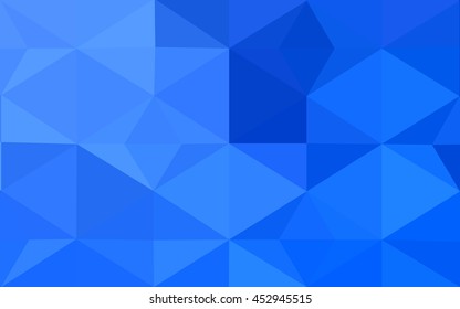 Blue polygonal illustration, which consist of triangles. Geometric background in Origami style with gradient. Triangular design for your business.