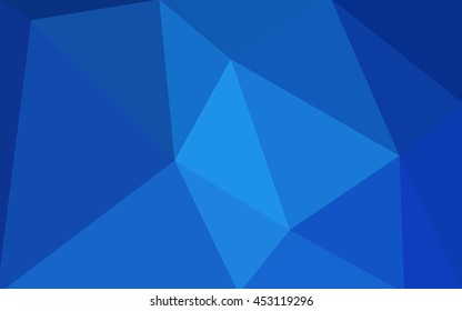 Blue polygonal illustration, which consist of triangles. Geometric background in Origami style with gradient. Triangular design for your business.