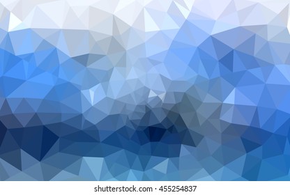 Blue polygonal illustration, which consist of triangles. Geometric background in Origami style with gradient. Triangular design for your business.