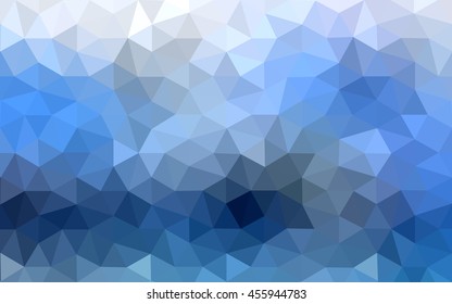 Blue polygonal illustration, which consist of triangles. Geometric background in Origami style with gradient. Triangular design for your business.