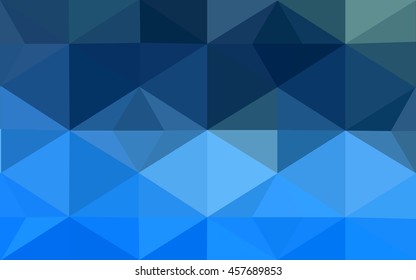 Blue polygonal illustration, which consist of triangles. Geometric background in Origami style with gradient. Triangular design for your business.
