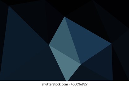 Blue polygonal illustration, which consist of triangles. Geometric background in Origami style with gradient. Triangular design for your business.