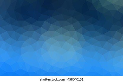 Blue polygonal illustration, which consist of triangles. Geometric background in Origami style with gradient. Triangular design for your business.