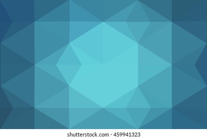 Blue polygonal illustration, which consist of triangles. Geometric background in Origami style with gradient. Triangular design for your business.