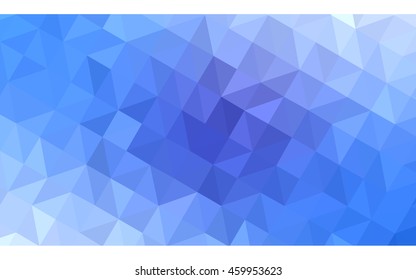 Blue polygonal illustration, which consist of triangles. Geometric background in Origami style with gradient. Triangular design for your business.
