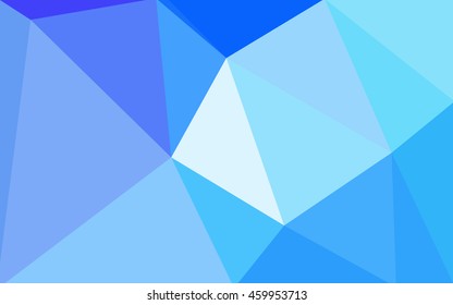 Blue polygonal illustration, which consist of triangles. Geometric background in Origami style with gradient. Triangular design for your business.