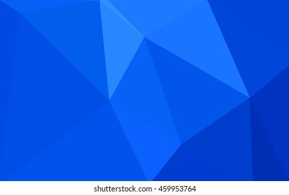Blue polygonal illustration, which consist of triangles. Geometric background in Origami style with gradient. Triangular design for your business.