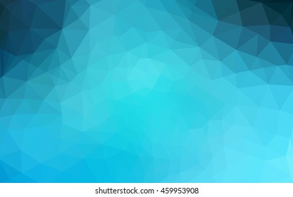 Blue polygonal illustration, which consist of triangles. Geometric background in Origami style with gradient. Triangular design for your business.