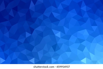 Blue polygonal illustration, which consist of triangles. Geometric background in Origami style with gradient. Triangular design for your business.
