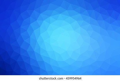 Blue polygonal illustration, which consist of triangles. Geometric background in Origami style with gradient. Triangular design for your business.