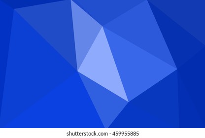 Blue polygonal illustration, which consist of triangles. Geometric background in Origami style with gradient. Triangular design for your business.