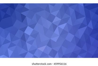 Blue polygonal illustration, which consist of triangles. Geometric background in Origami style with gradient. Triangular design for your business.