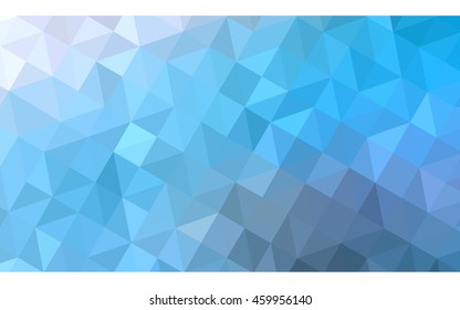 Blue polygonal illustration, which consist of triangles. Geometric background in Origami style with gradient. Triangular design for your business.