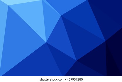 Blue polygonal illustration, which consist of triangles. Geometric background in Origami style with gradient. Triangular design for your business.
