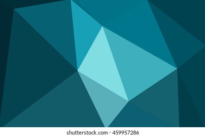 Blue polygonal illustration, which consist of triangles. Geometric background in Origami style with gradient. Triangular design for your business.