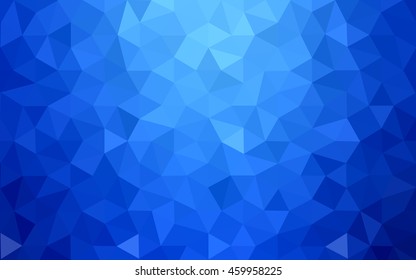 Blue polygonal illustration, which consist of triangles. Geometric background in Origami style with gradient. Triangular design for your business.
