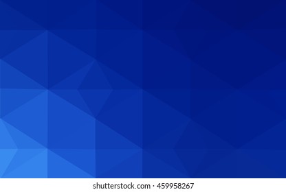 Blue polygonal illustration, which consist of triangles. Geometric background in Origami style with gradient. Triangular design for your business.
