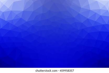 Blue polygonal illustration, which consist of triangles. Geometric background in Origami style with gradient. Triangular design for your business.