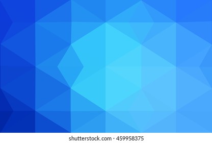 Blue polygonal illustration, which consist of triangles. Geometric background in Origami style with gradient. Triangular design for your business.