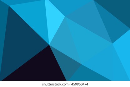 Blue polygonal illustration, which consist of triangles. Geometric background in Origami style with gradient. Triangular design for your business.