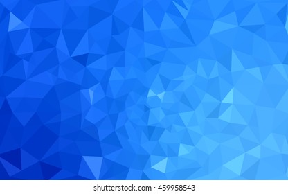 Blue polygonal illustration, which consist of triangles. Geometric background in Origami style with gradient. Triangular design for your business.